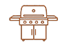 Integrated BBQ with Side Burner